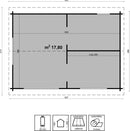 Casetta da Giardino Porta Doppia 3 Finestre 537x380 cm in Legno Beatrice