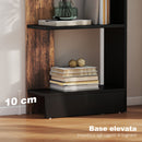 Libreria Moderna Salvaspazio 45x21x170 cm a 5 Ripiani in Legno Marrone e Nero      
