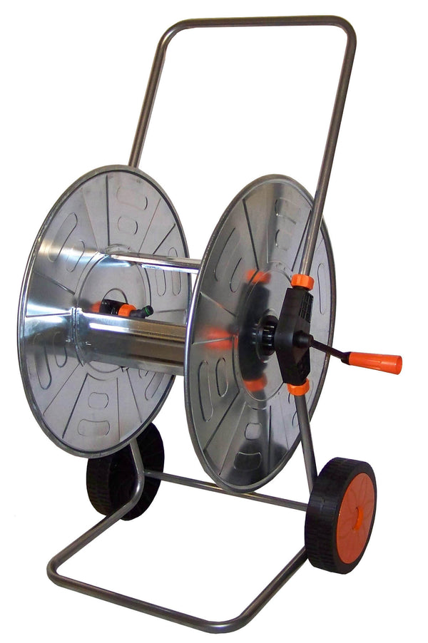 Chariot Dévidoir Manuel Acier Argenté 110 m sconto