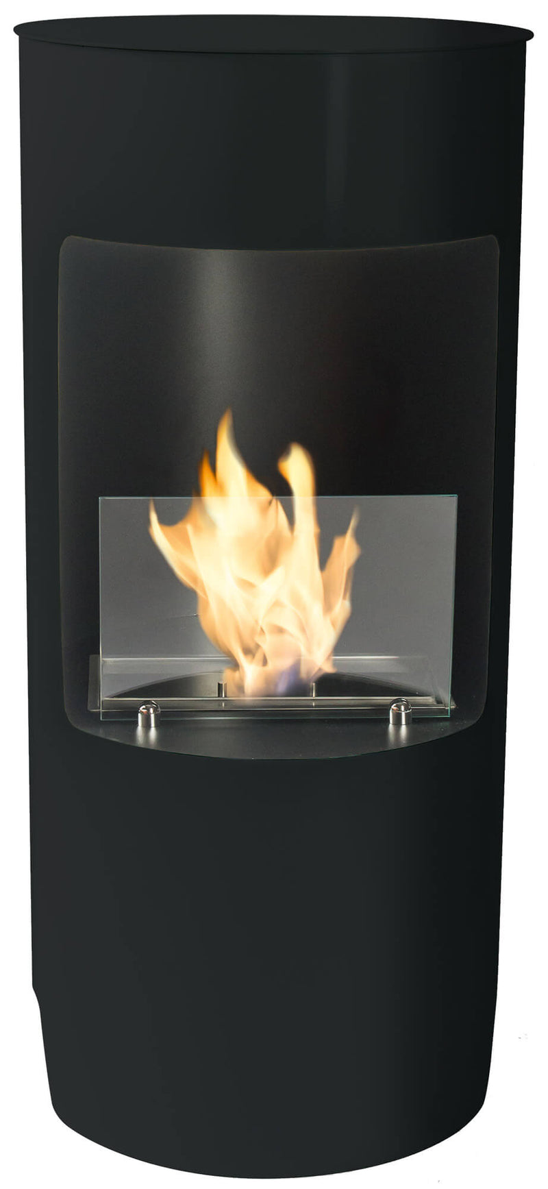 Camino a Bioetanolo da Pavimento Ø45x95 cm Karlsen Cortina Nero