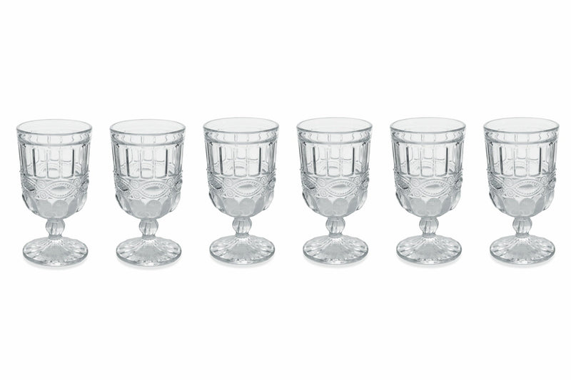 Set 6 Calici in Vetro Trasparente 275 ml Villa d'Este Home Tivoli Nobilis