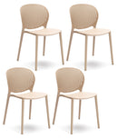 Set 4 Sedie 48x56xH80 cm in Polipropilene Spot Beige