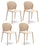 Set 4 Sedie 48x56xH80 cm in Polipropilene Spot Beige