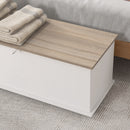 Panca Contenitore Multiuso 100x40x40 cm in Legno Bianco      