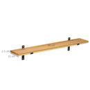 Set 2 Mensole 90x15x 2,5 cm in Legno di Pino  Marrone
