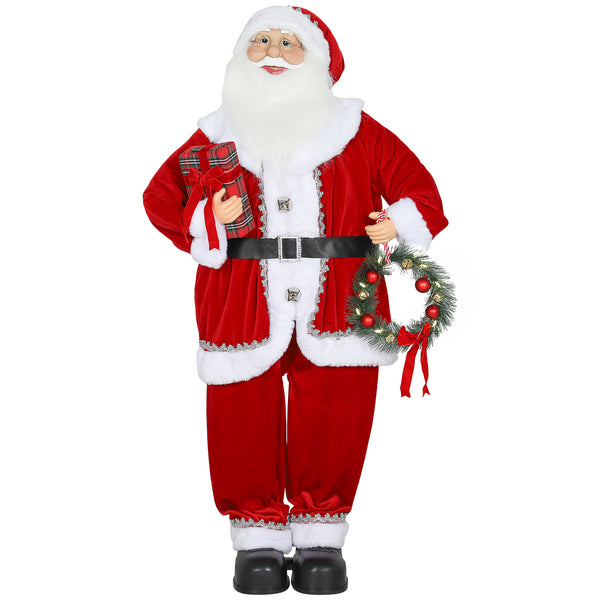 sconto Babbo Natale Animato Alto 120 cm Canta e Balla con Attivazione Sonora Rosso
