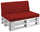 Coussins pour Palettes 120x80 cm Assise et Dossier en Simili Cuir Mariotti Reforma Rouge