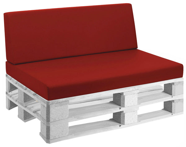 Coussins pour Palettes 120x80 cm Assise et Dossier en Simili Cuir Mariotti Reforma Rouge prezzo