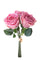 Lot de 2 bouquets de roses artificielles avec 3 fleurs 30 cm Touche de Noël