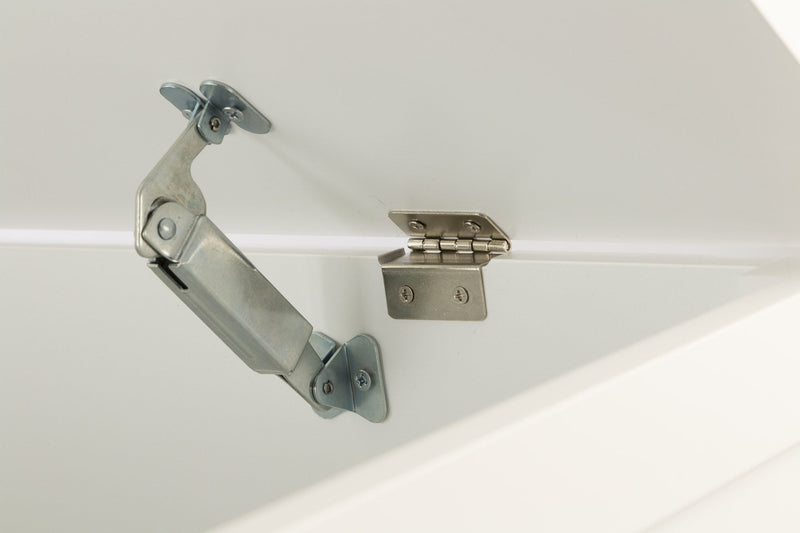 Baule Cassapanca Contenitore 90x40x50,5 cm in Legno Soriani Bianco