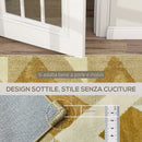 Tappeto Moderno da Soggiorno 230x160 cm Ipoallergenico e Lavabile con Effetto 3D in Polipropilene Giallo  