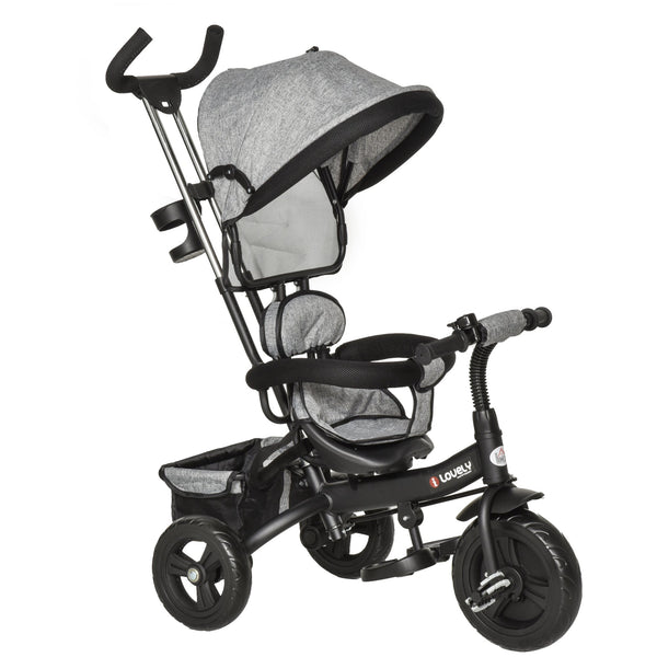 Poussette Tricycle Pliante Grise pour Enfants prezzo