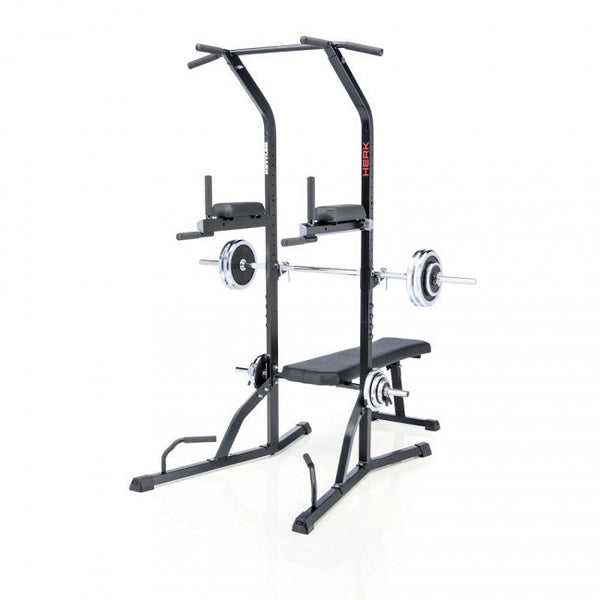 Station de musculation multifonction 10 exercices Kettler HKS Herk avec banc et supports sconto