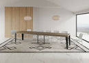  Tavolo Allungabile 140-400x90x77 cm Flame Premium Tortora Telaio Antracite