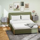 Set di 2 Comodini Sospesi Design Moderno 40x29x30 cm con 2 Cassetti Grigio Cemento 