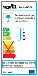 Lampada Applique Verticale Colore Nero per Esterno Linea Punto e Virgola Livos