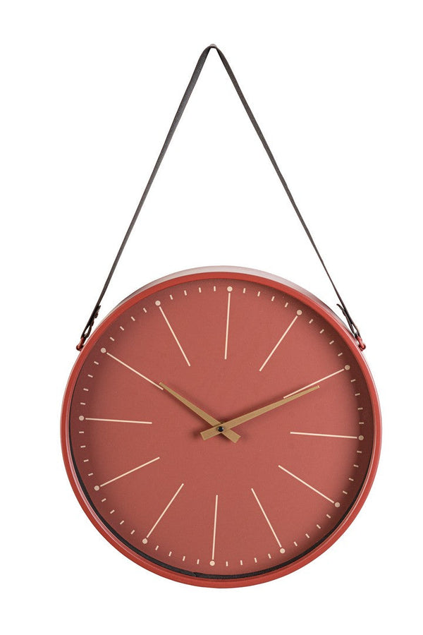 sconto Orologio da Parete 40x6x66 cm in Legno Timely Mattone