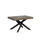 Tavolo Allungabile 120-380x90x77 cm Volantis Premium Tortora Telaio Antracite 