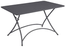Tavolo Pieghevole da Giardino 120x70x72 cm Orta in Ferro Antracite
