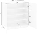 Scarpiera 2 Ante Battenti 80,4x38x86 cm Vega Bianco Lucido