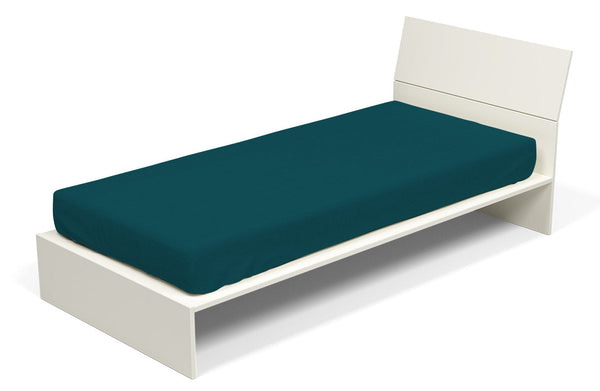 Drap Inférieur avec Coins et Élastique Couleur Unie Vert Pétrole online