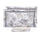 Parure de lit double dessus et dessous et taies d'oreiller avec imprimé Garrini Lauren Grey