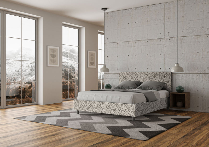 Letto Matrimoniale Adele Era 02 Grigio Varie Misure