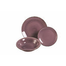 Servizio Piatti 12 Pezzi in Gres Dipinto a Mano VdE Tivoli 1996 Baita Acquerello