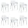 Lot de 6 chaises de jardin 61x54x79h cm Keter Elisa Chair Blanc