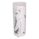 Portaombrelli in metallo bianco cane tondocm Ø19xh49