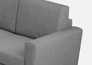 Divano 2 Posti 152x85x85 cm Yasel in Tessuto Grigio