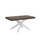 Tavolo Allungabile 180-284x90x77 cm Volantis Noce Telaio Bianco 