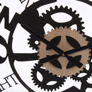 Orologio da Parete Ø60 cm in Mdf e Metallo Nero