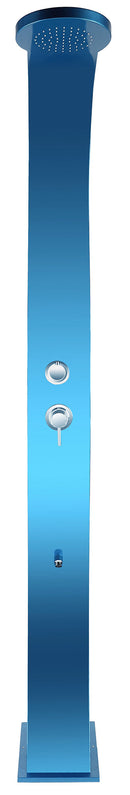 Doccia da Esterno Giardino Miscelatore e Lavapiedi Blu