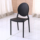 Set 4 Sedie da Giardino in Polipropilene Vandi Nere