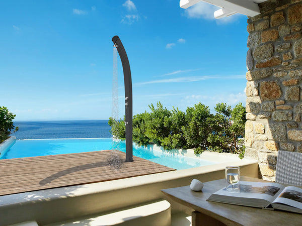 Douche Solaire Jardin Extérieur 25L Mitigeur Temporisé et Lave Pieds Arkema Jolly Diverses Couleurs prezzo