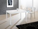 Tavolo da Pranzo Allungabile in Legno e Top in Melamina 130/210x80x76cm TFT  Eko Bianco Cenere