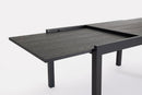 Tavolo Allungabile da Esterno 135-270x90x75h cm in Alluminio Cliv Antracite  