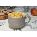 Tazza "sveglia e buongiorno" 11,5x8,5x6,8 cm in Gres VdE Tivoli 1996 Grigio e Bianco