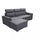 Canapé-lit Derrick 234x148x84 cm en tissu gris foncé