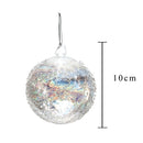 Set 8 Palline Decorative per Albero di Natale Iridescente Ø10 cm Clear