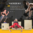 Plyo Box 40,5x35,5x30,5 cm a 3 Altezze Jumping Box Pliometrico Capacità 120kg in Legno      