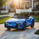 Macchina Elettrica per Bambini 12V Licenza Ufficiale Audi RS E-Tron GT con Telecomando Blu