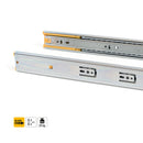 Guide a Sfere per Cassetti con Estrazione Totale e Chiusura Soft H45 mm L500 Bianco Acciaio Emuca
