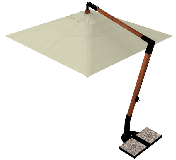 Parasol de jardin décentralisé 4x4m en bois avec housse en acrylique Danieli San Francisco Ecru acquista