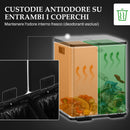 Pattumiera a Pedale 2 Sezioni da 20L 45,8x36x51,6 cm in Acciaio Inox e PP  