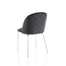 Set 2 Sedie 45x47x85 cm in Velluto Nero