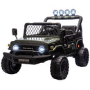 Auto Elettrica per Bambini Fuoristrada Toyota FJ 2 Posti 24 V 122x86x88 cm con Porte Apribili in PP e Metallo Verde Scuro      