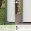 Gazebo da Giardino 397x297x265 cm con Tende Rimovibili e Struttura in Metallo Crema   
