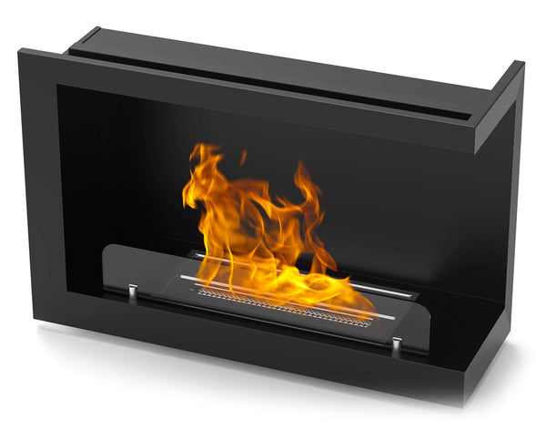 Vannini Cheminée Bioéthanol Encastrable 84x54 cm Angle Droit acquista